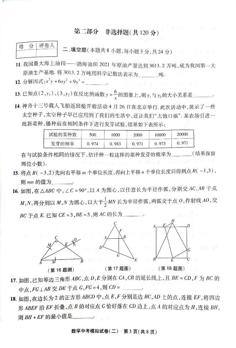 2023年辽宁省葫芦岛市中考数学模拟试卷103