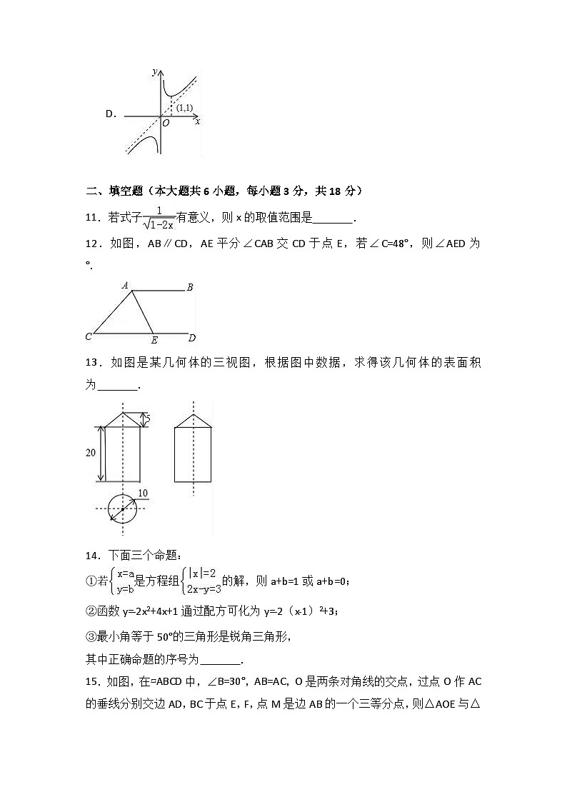 2017年内蒙古呼和浩特市中考数学试卷（解析版）第3页