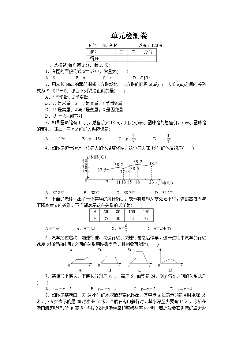 初中数学湘教七年级下单元测试卷第三章单元检测卷01