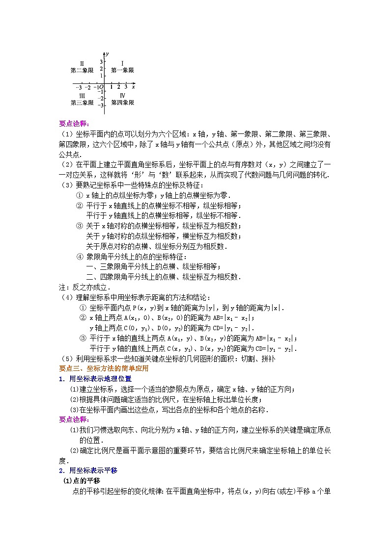 21《平面直角坐标系》全章复习与巩固(提高)知识讲解第2页