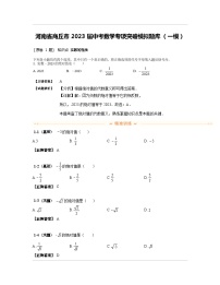 河南省商丘市2023届中考数学专项突破模拟题库（一模）含解析