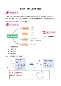 考点19 相似三角形模型-备战2023届中考数学一轮复习考点梳理（解析版）