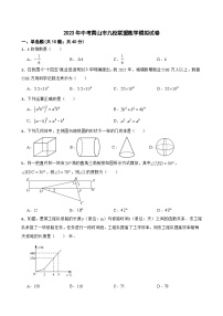 2023年+安徽省+黄山市九校联盟中考数学模拟试卷(含答案)