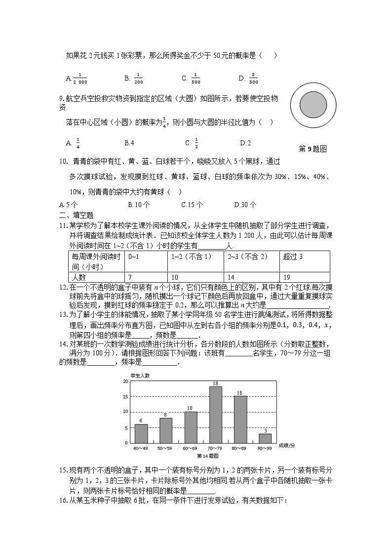 初中数学青岛九下第6章测试卷02