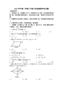 广东省广州市番禺区钟村中学2022-2023学年八年级下学期期中数学试卷(无答案)