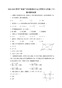 2022-2023学年广东省广州市海珠区中山大学附中七年级（下）期中数学试卷（含解析）