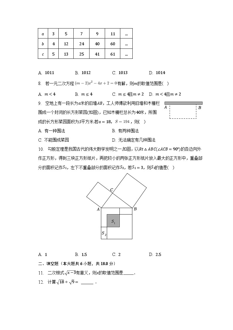2022-2023学年安徽省合肥市蜀山区琥珀中学八年级（下）期中数学试卷（含解析）02