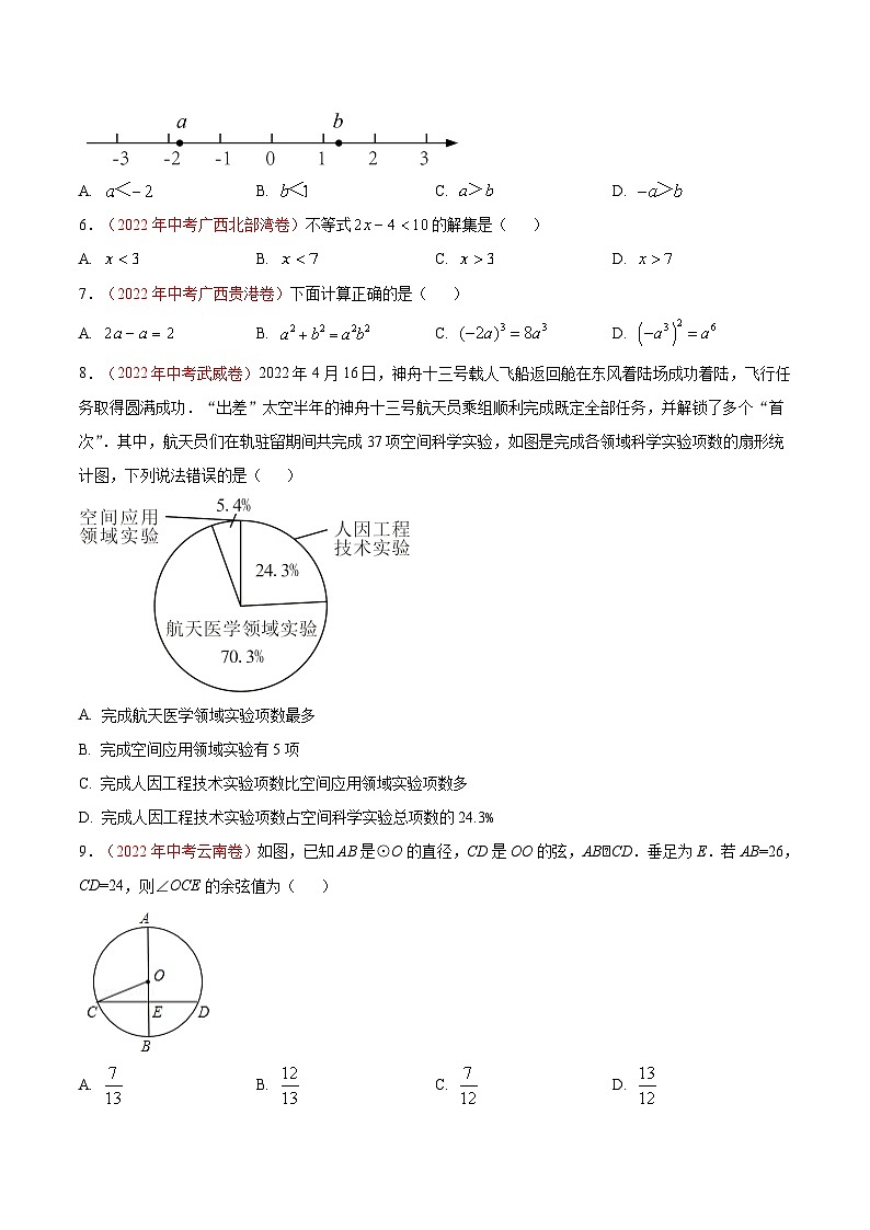 真题重组卷01-2023年中考数学真题汇编重组卷（福建专用）（原卷版）第2页