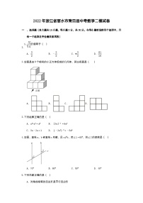 2022年浙江省丽水市青田县中考数学二模试卷