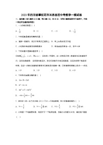 2023年四川省攀枝花市米易县区中考数学一模试卷