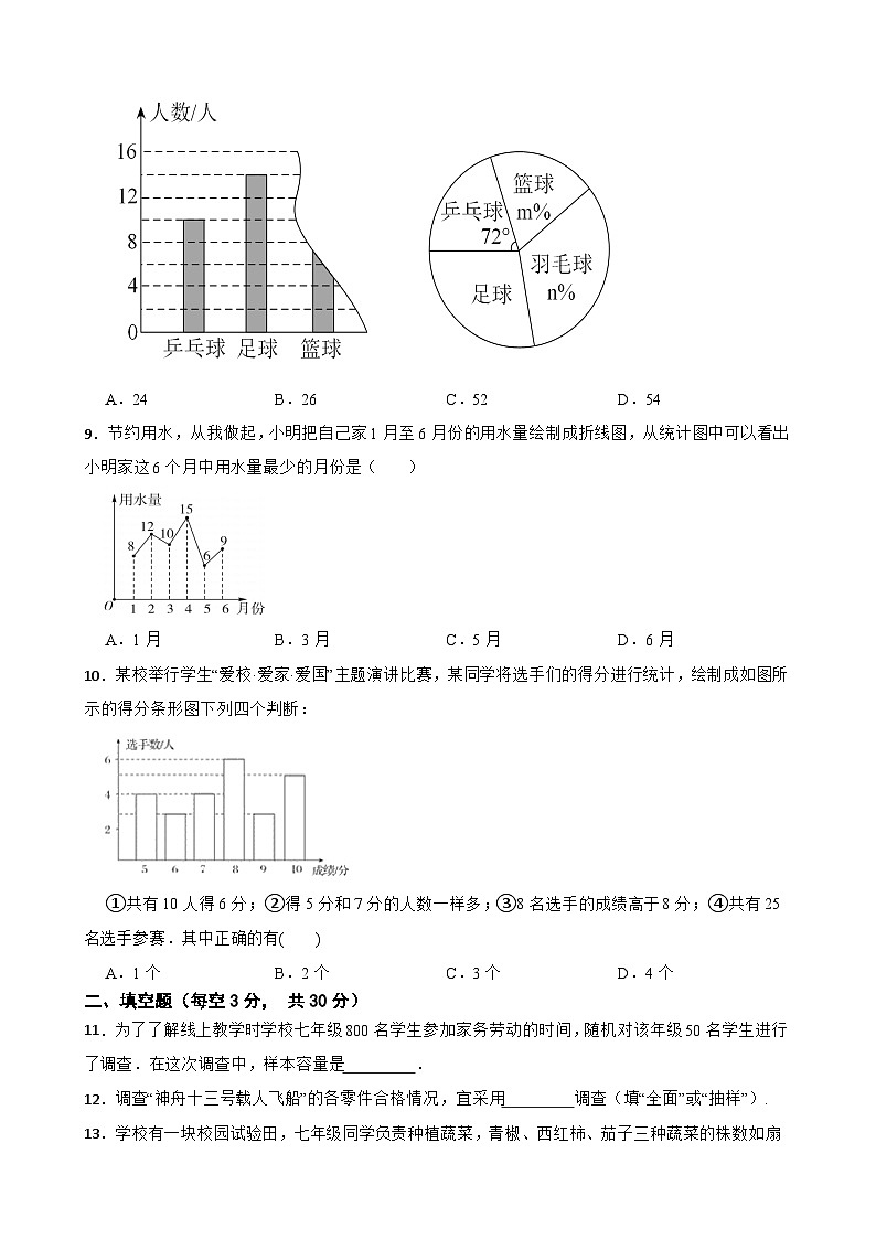 初中数学同步训练必刷题（人教版七年级下册 10.1　统计调查）第3页