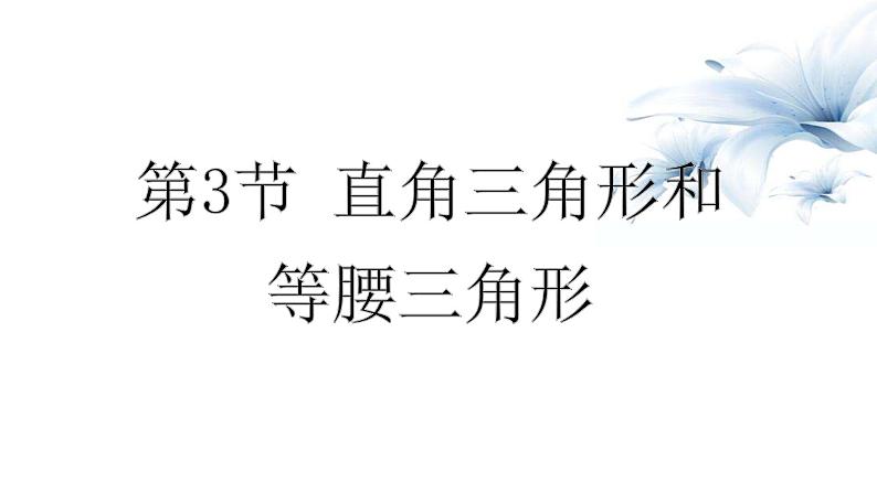 2023年九年级数学 中考一轮复习 直角三角形和等腰三角形课件第1页