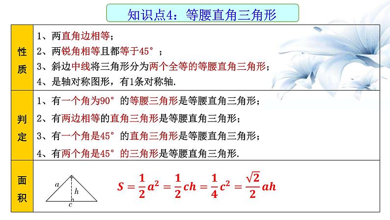 2023年九年级数学 中考一轮复习 直角三角形和等腰三角形课件第5页