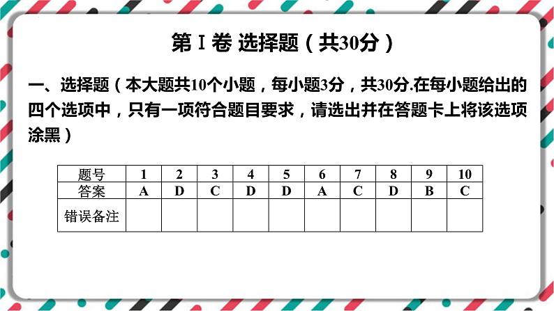 备战2023年山西省中考二轮数学复习卷：黄金好题模拟卷(二)课件第2页