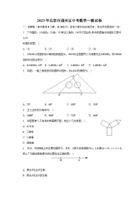 2023年北京市通州区中考数学一模试卷（含解析）