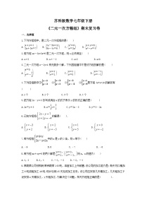 苏科版数学七年级下册《二元一次方程组》期末复习卷（含答案）