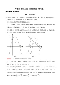 专题22 相似三角形与函数的综合-2023年中考数学二轮复习核心考点拓展训练（解析版）