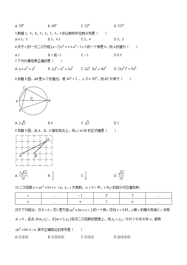 2023年广东省江门市台山市中考一模数学试卷（含答案）02
