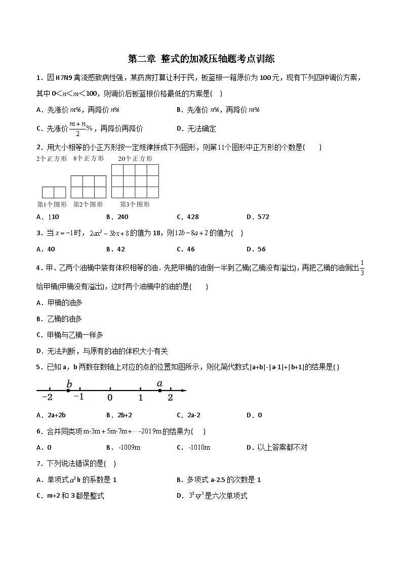 第2章 整式的加减压轴题考点训练-初中数学7年级上册同步压轴题（教师版含解析）01