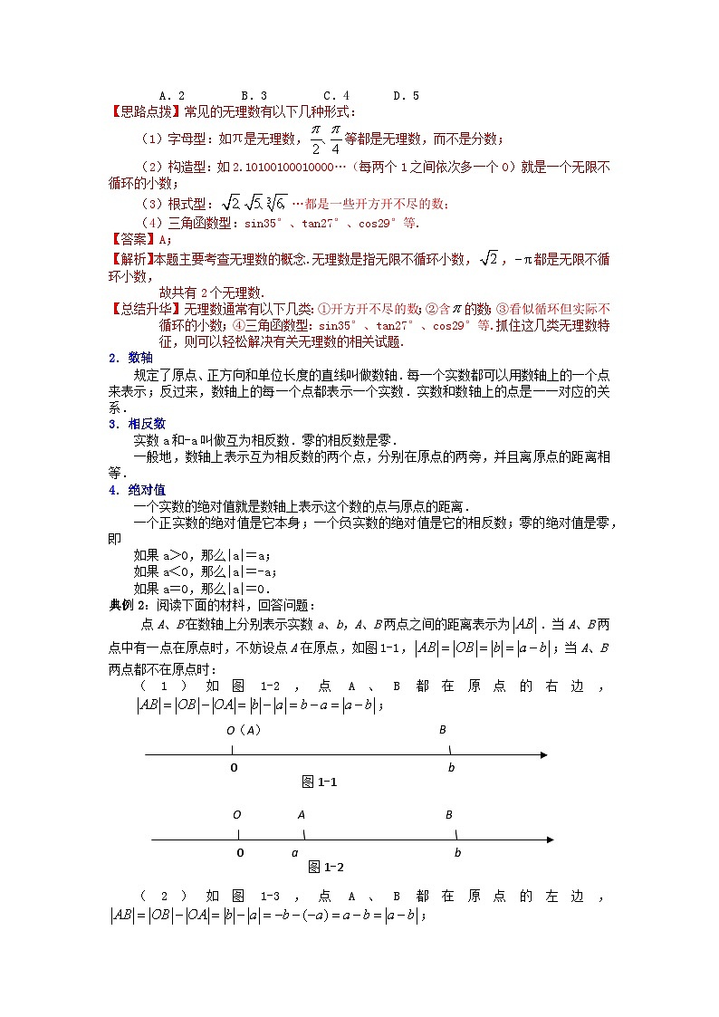 知识必备01 实数（公式、定理、结论图表）-【口袋书】2023年中考数学必背知识手册02