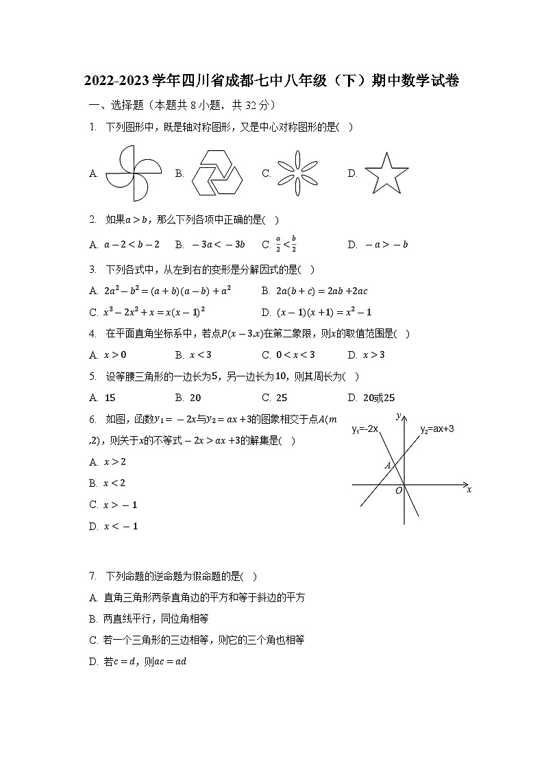 2022-2023学年四川省成都七中八年级（下）期中数学试卷（含解析）01