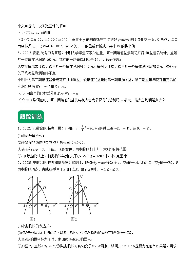 04挑战压轴题（解答题二）-中考数学冲刺挑战压轴题专题汇编（安徽专用）02