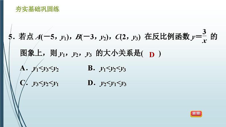 6.2.2 反比例函数的图象和性质的应用 浙教版八年级数学下册习题课件07