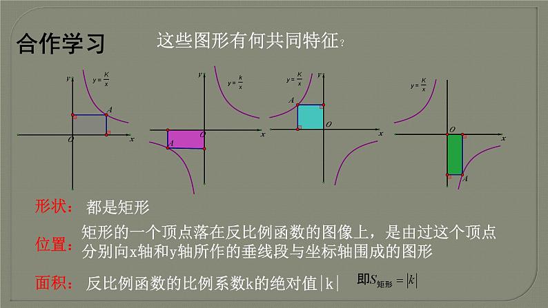 6.3 反比例函数的应用-反比例函数与图形面积问题 浙教版八年级数学下册课件05