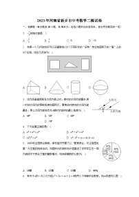 2023年河南省新乡市中考数学二模试卷（含解析）