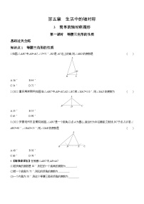 数学3 简单的轴对称图形复习练习题