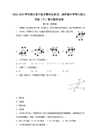 2022-2023学年浙江省宁波市鄞州区东吴、咸祥镇中学等八校七年级（下）期中数学试卷（含解析）