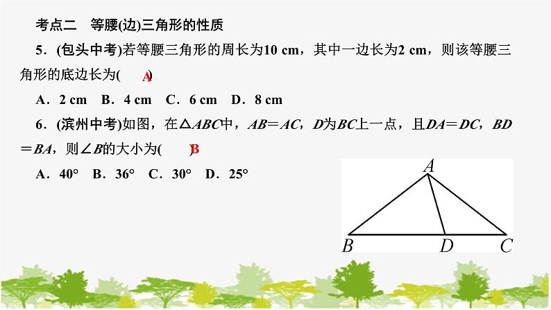 第5章 生活中的轴对称-本章考点整合训练 北师版数学七年级下册课件第6页