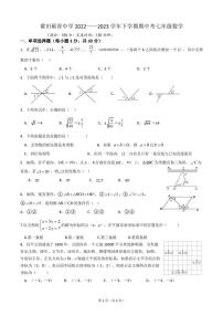 福建省莆田砺青中学2022-2023学年七年级下学期期中考试数学试题