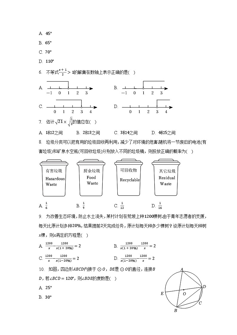2023年山东省临沂市沂南县中考数学一模试卷（含解析）02