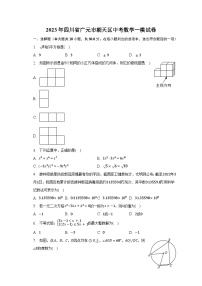 2023年四川省广元市朝天区中考数学一模试卷(含解析）