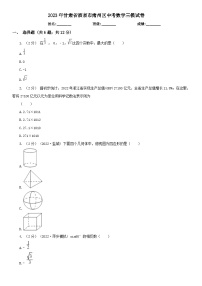 2023年甘肃省酒泉市肃州区中考数学三模试卷（含答案）