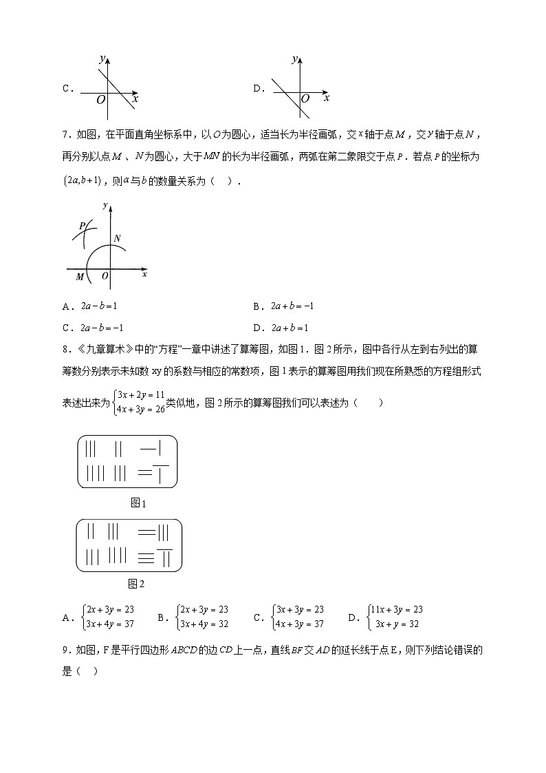 2023年湖北省襄阳市老河口市秦集中学中考数学一模试卷（含答案）第2页