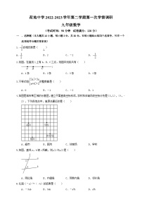 2023年浙江省丽水市庆元县荷地中学中考数学一模试卷（含答案）