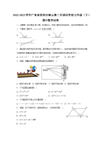 2022-2023学年广东省深圳市南山第二外国语学校七年级（下）期中数学试卷(含解析）