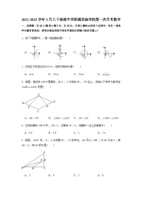 江苏省南通中学附属实验学校2022-2023学年八年级下学期第一次月考数学试卷（含答案）