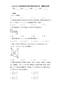 2023年广东省深圳市宝安区福民学校中考一模数学试卷（含答案）