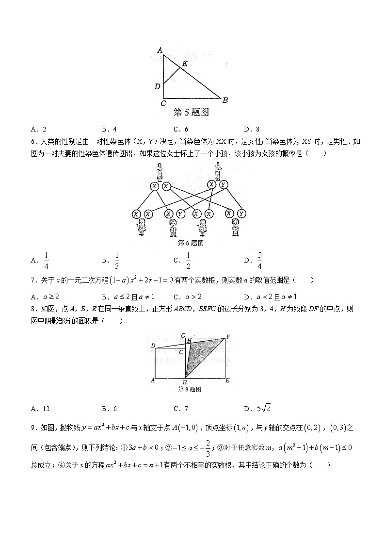 2023年辽宁省凤城市中考一模数学试题（含答案）02