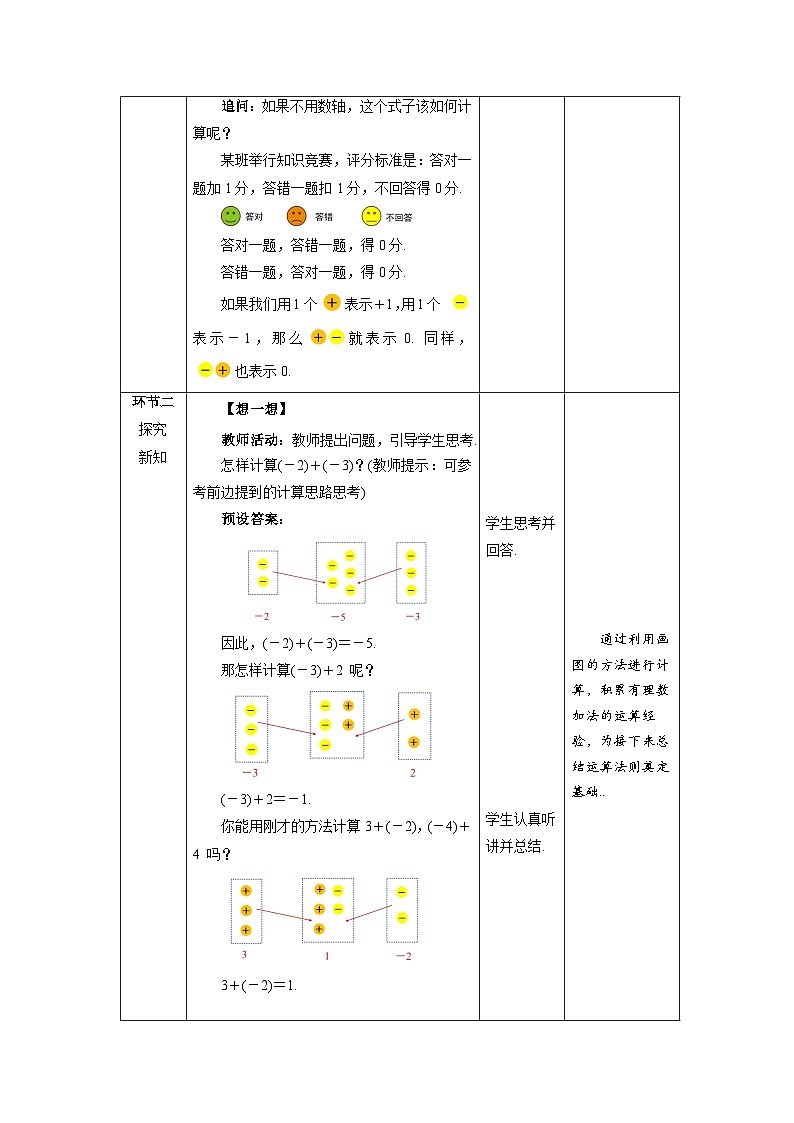 北师大版七年级数学上册《有理数的加法》第1课时示范课教学设计第2页