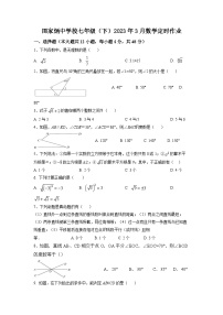 重庆市渝南田家炳中学校2022-2023学年七年级下学期第一次月考数学试题