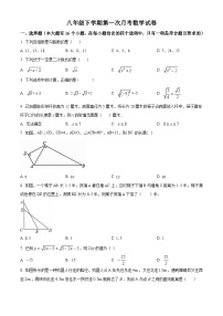 八年级下学期第一次月考数学试卷