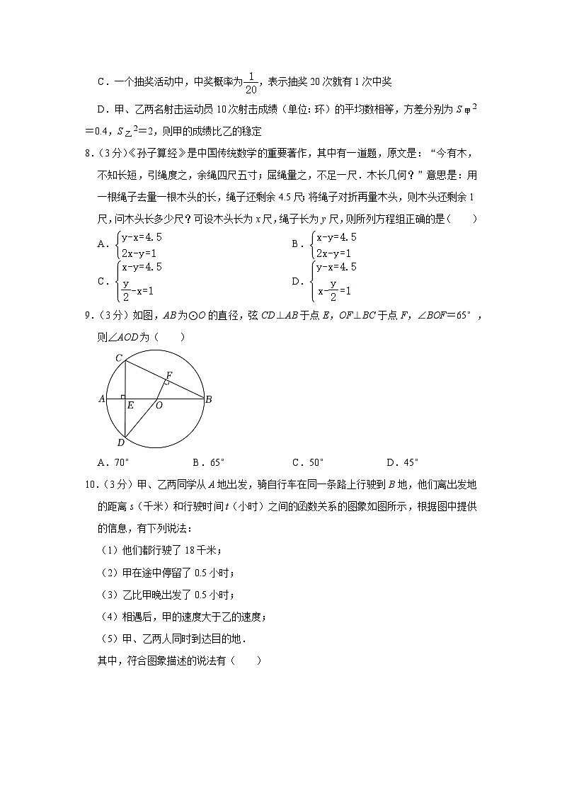 四川省内江市市中区中考数学二模试卷02