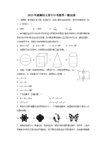 2023年湖南师大附中中考数学一模试卷(含解析）