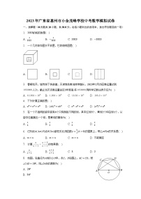 2023年广东省惠州市小金茂峰学校中考数学模拟试卷（含解析）