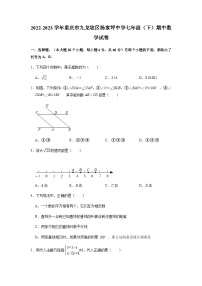 重庆市九龙坡区杨家坪中学2022-2023学年七年级下学期期中数学试卷（含答案）