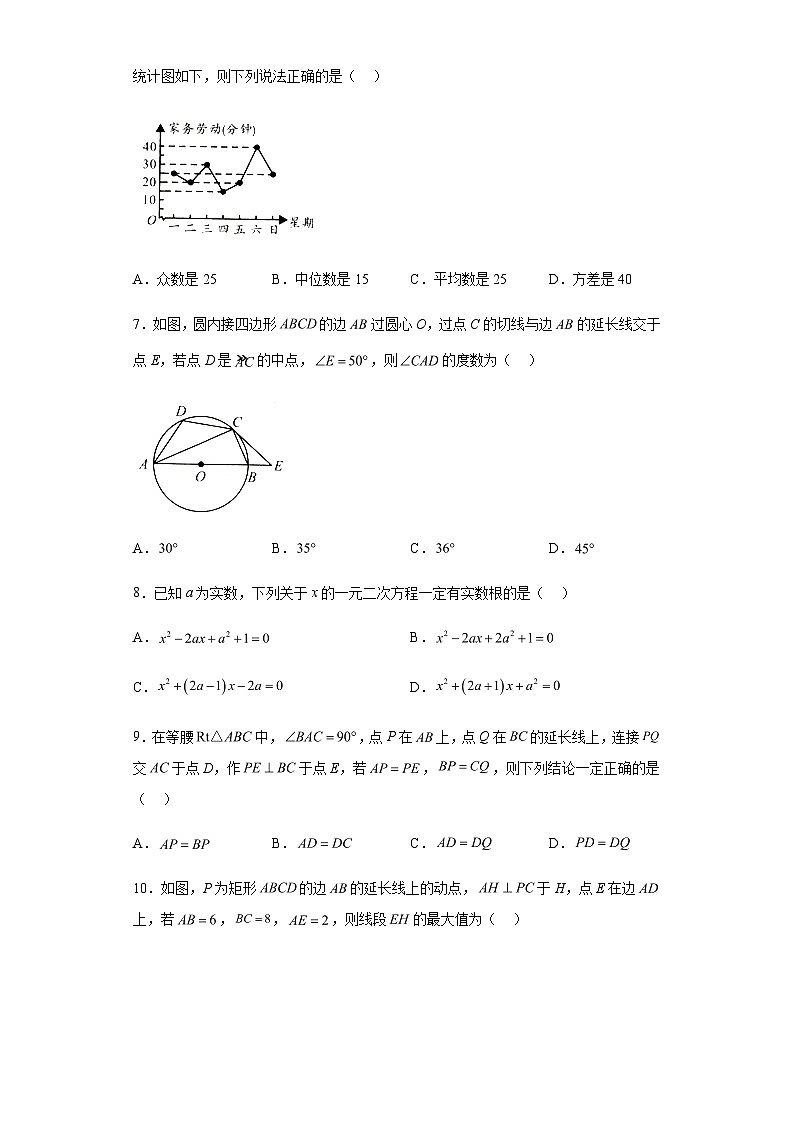 2023年安徽省滁州市来安县中考二模数学试题（含答案）第2页